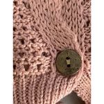 Bohemian Rose Pink Crochet Frill Cardigan Sweater Medium NEW Photo 3