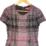 Betsey Johnson Womens Preppy Goth Gray Pink Plaid Fit & Flare Dress Small Photo 4