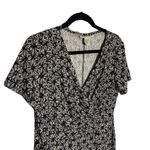Requirements Vintage Black & White Faux Wrap Midi Dress Women's Size: Large Photo 9
