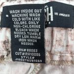 REWASH  Xl Linen Blend Drawstring Waist Raw Hem Shorts in Animal Print Photo 6