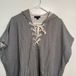 J.Crew Beach Cover up Poncho Blue Beige Stripes XS/S Photo 0