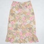 Sag Harbor Vintage 90s  Pink Hawaiian Floral Maxi Skirt Photo 2