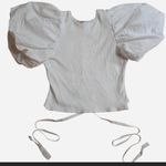ZARA White Puff Sleeve Blouse Photo 0