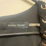 Ivanka Trump  Black V Neck Dress with Gold Grommet Detailing SZ 12 Photo 6