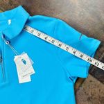 NWT Sport Haley Zip Up Polo Medium Blue Photo 4