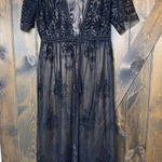 Blashe Sheer Duster Kimono Robe Black Size L Photo 0