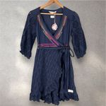 Odd Molly  Anthropologie Eyelet Embroidered Mini Wrap Two Step Flow Dress Sz‎ S Photo 1