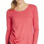 Fabletics Layla Twist Long Sleeve Tee Shirt in Horizon Pink Size L Photo 0