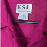 KSL Karin Stevens 2 Piece Dress Set Plus Size 20W Magenta Maxi Dress Blouse Pink Photo 8