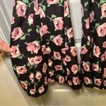 L'ATISTE L’atiste Black/Pink Floral Print Sleeveless Bell Bottom Jumpsuit M Photo 6