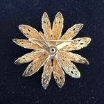 CORO Corocraft Vinatge Gold Tone Filigree Flower Brooch Photo 2
