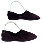 Vince  Burgundy Suede D'Orsay Flats Womens 5 35 Minimalist Pointed Toe Slip-On Photo 0