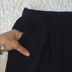 St. John Santana Knit Pleated Wide Leg Trouser Pant Black 6 Photo 4