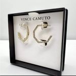 Vince Camuto Gold Hexagon Crystal stones and Geometric bars with crystal 2 pair Photo 2