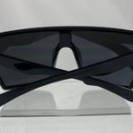 Silver metallic rectangular shield shades Photo 5