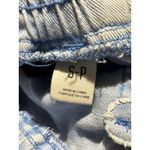 BDG  Anthropologie Denim Shorts High Smocked Waist Light Wash Raw Hem Size Small Photo 5