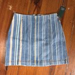 Wild Fable NWT Women’s Size 2 Mini Denim Skirt Multi Color Striped Stretch Photo 0
