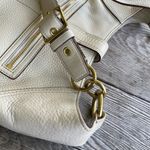 Coach Winter White Pebble Leather Bag Photo 4
