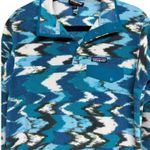 Patagonia Synchilla Snap-T Fleece Trout Tales Elwha Blue Women’s Size Small Photo 2