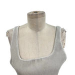 Aritzia Babaton Sculpt Knit Cropped Tank Top Squareneck Gray Plus Size 1X Photo 1