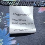 Parker Womens Genuine Silk Blouson Dress Floral Print Puffed Long Sleeves Small Photo 9