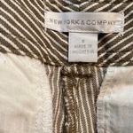 New York And Company  Grey & White Stripe Shorts Size 8 Photo 3