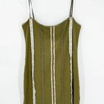 Urban Outfitters NEW Roxanne Floral Seamed Bodycon Mini Dress L Green Photo 0