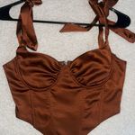 Cropped Halter Top Orange Photo 0