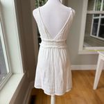 Roxy White Cotton Gauze Tassel Tie Waist Backless Sundress Coverup Dress Sz XS Photo 13
