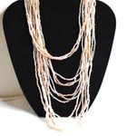 Sonoma NWT  AIME Pink/Gold/Silver/Clear Beaded Multi Layer Beachy Party Necklace Photo 0