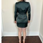 Abercrombie & Fitch Abercrombie Green Long-Sleeve V-Neck Wrap Dress Size Small Photo 7