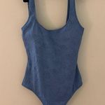 Aerie  blue shell 1 piece bathing suit size S Photo 0