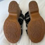 BORN Ankle Strap Sandals Wedge Cork Heels, Black, Size 10,NWT no box Black Photo 2