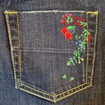 Tommy Hilfiger Vintage Floral Stitched Pockets Denim Jean Skirt Size 8P Photo 2