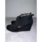 Bongo Women's  Black Suede Wedge Ankle Boots Size 8 Photo 2