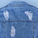 Forever 21 Blue Denim Jean Distressed Jacket Photo 5