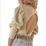 Free People NWT Saffron Open Back Sweater $128 S Photo 8