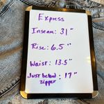 EXPRESS  Jeans Slim Fit Comfy Acid Washed Out Black Womens 0 Low Rise Photo 12