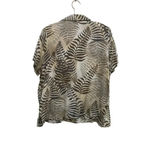 Diane Gilman  Brown Short Sleeve Floral Print Hawaiian Shirt Size 2X Photo 3