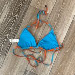 Fabletics Swimwear Sz L Bikini Top In Orange & Blue Adorable! Photo 5