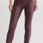 Good American  Good Waist Faux Leather Pull On Leggings Malbec Women’s XS Photo 0