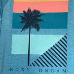 Roxy Dream Teal Blue Graphic Zip Front Hoodie Sweatshirt size Small Photo 5