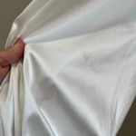 Mac Duggal Satin Ruffle High Low Gown Deep V Long Sleeve Formal Wedding 10 Photo 4