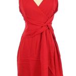 About Us  Red Ruched Mini silhouette Cocktail Dress Photo 2
