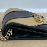 Gucci  Calfskin Diagonal Striped Zumi Chain Wallet - Black Beige - Preloved Photo 5