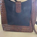 Brahmin  Brown Black Croc Embossed Minimalist Western Coastal Quiet Luxury Bag Photo 1