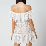 Self Portrait  Guipure Lace Off The Shoulder Lace Dress White Size 10 NWT Photo 2