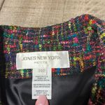 Jones New York  TWEED MULTICOLOR BLAZER JACKET SIZE 14P WOOL ACRYLIC BLEND EUC Photo 2