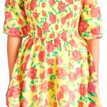 Betsey Johnson  Yellow Floral Mini Dress (Size XS)  Photo 0