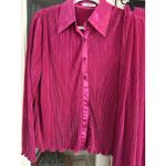 Peppermayo  90s Muse Plisse Pants & Plisse Shirt SET Magenta size 2 Photo 2
